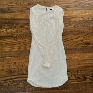 White Sequin Mini Dress